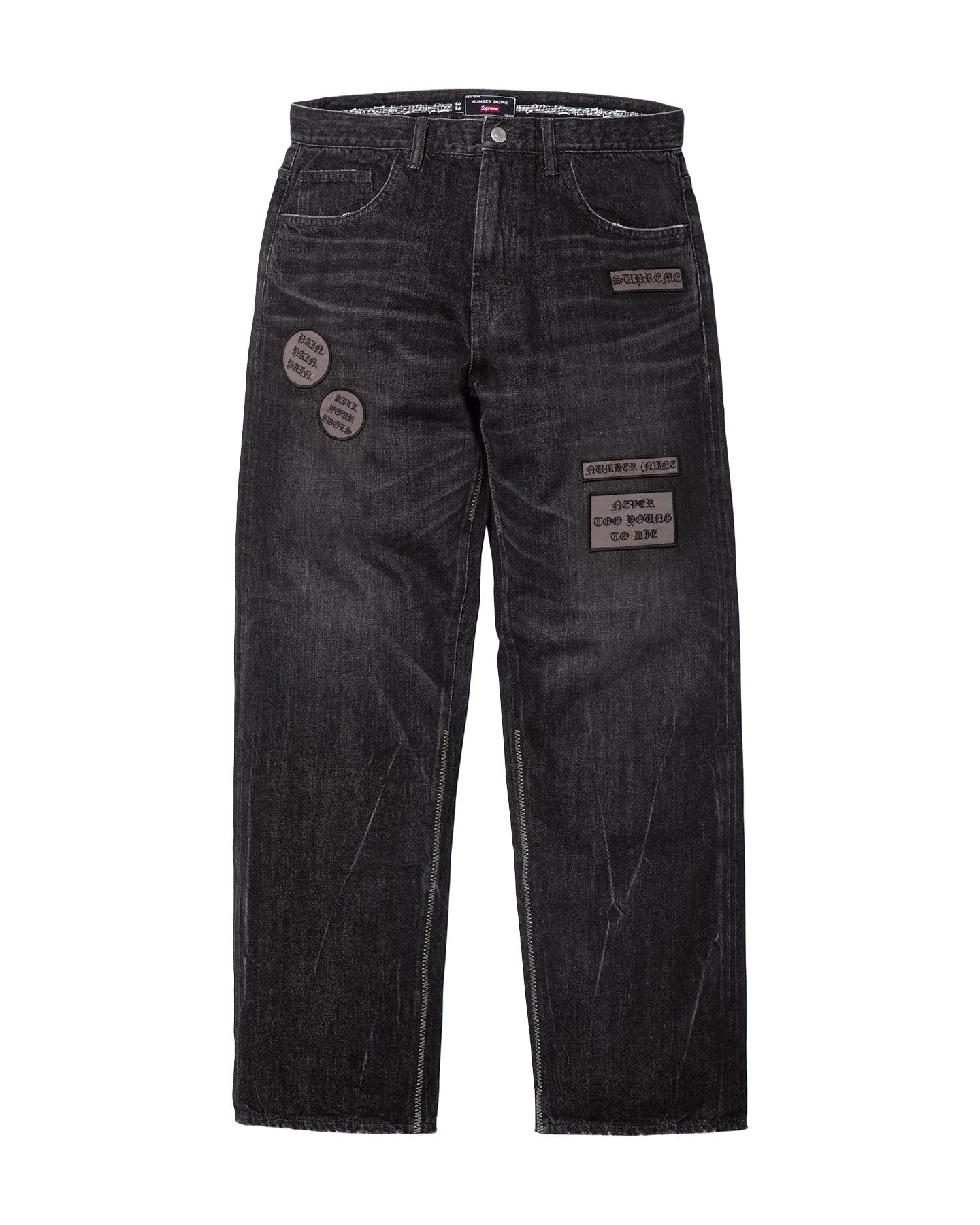 Supreme®/Number (N)ine® Patches Loose Fit Selvedge Jean view 4